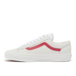 new men's size 13 Vans VAULT OG STYLE 36 LX (LEATHER) red/white